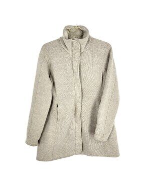 Kuhl XL Highland Long Jacket Fleece Sweater Coat Oatmeal Full Zip